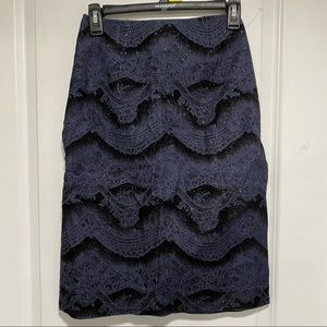 🚨LAST CHANCE: Vintage Navy blue and black glitter skirt